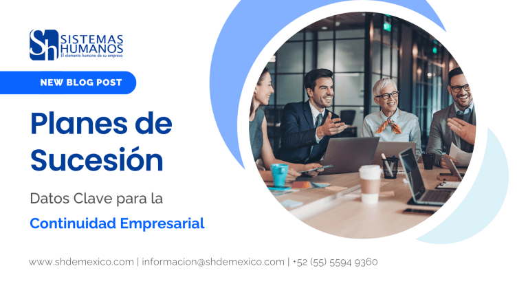 Gráfico ilustrativo sobre los datos clave de los planes de sucesión en México y su impacto en la continuidad de las empresas familiares.